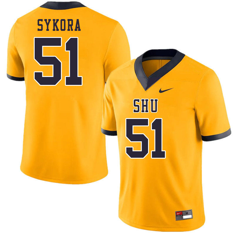 Men-Youth #51 Kabe Sykora Siena Heights Saints 2023 College Football Jerseys Stitched-Gold